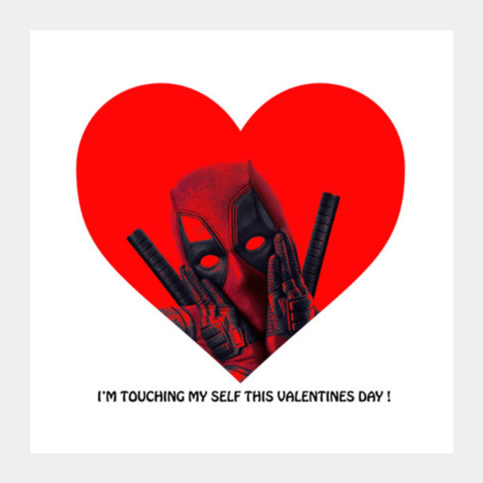 Deadpool Valentines Square Art Prints